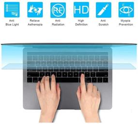 img 3 attached to 🖥️ Протектор для ноутбука против синего света, 15,6 дюймов, с фильтром против синего света и антибликовым покрытием.