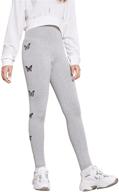 soly hux girls' butterfly print high waisted leggings for workout and yoga activities logo