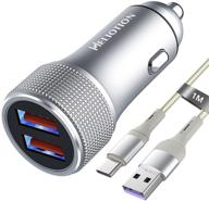 🚗 heliotion car charger – dual qc 3.0 port, 36w fast charging, adapter for car, mini usb cigarette lighter charger – compatible with iphone 11/11 pro/xr/x/xs, galaxy s10/s9/s8/note 9, and more logo