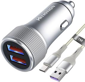 img 4 attached to 🚗 HELIOTION Car Charger – Dual QC 3.0 Port, 36W Fast Charging, Adapter for Car, Mini USB Cigarette Lighter Charger – Compatible with iPhone 11/11 pro/XR/X/XS, Galaxy S10/S9/S8/Note 9, and More