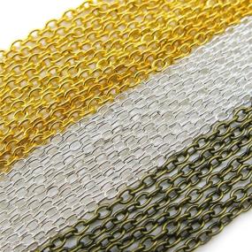 img 4 attached to 🔗 TOAOB 49 Feet Chains: Ultimate Gold, Silver, and Bronze Tone Set - Ideal for Necklace, Bracelet, and Jewelry Making Accessories