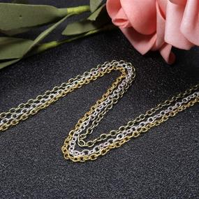 img 1 attached to 🔗 TOAOB 49 Feet Chains: Ultimate Gold, Silver, and Bronze Tone Set - Ideal for Necklace, Bracelet, and Jewelry Making Accessories