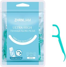 img 4 attached to High-Quality Dental Floss Picks for Kids and Adults - Professional Clean Flossers, Long-lasting & Safe Flosser Stick, Break-Resistant & Non-Shredding Floss with Convenient Portable Case - Pack of 2, 100 Count