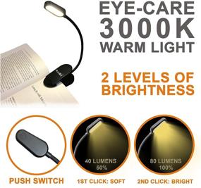 img 3 attached to Fitlumin LED Book Light - Slim, Rechargeable Reading Light for Eye Care in Bed - 3000K Warm LED - Ideal for Bookworms & Kids