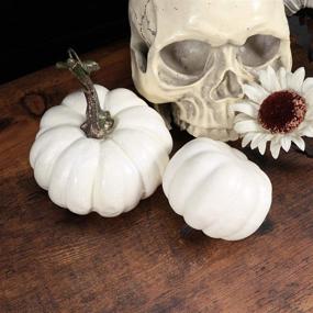 img 3 attached to Realistic Mini Foam Pumpkins: Perfect DIY Craft Halloween, Fall Harvest, and Thanksgiving Party Decorations - Set of 6