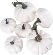 realistic mini foam pumpkins: perfect diy craft halloween, fall harvest, and thanksgiving party decorations - set of 6 логотип