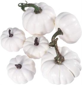 img 4 attached to Realistic Mini Foam Pumpkins: Perfect DIY Craft Halloween, Fall Harvest, and Thanksgiving Party Decorations - Set of 6