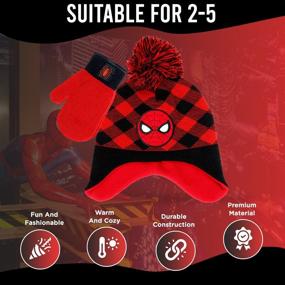 img 2 attached to Marvel Spider Man Toddler Winter Mittens: Cozy Accessories for Boys in Cold Weather