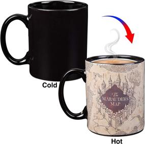 img 3 attached to ☕ Harry Potter Heat Activated Ceramic Coffee Mug - Marauder's Map Image Reveals with Heat - 11 oz