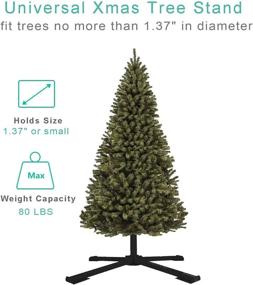 img 1 attached to 🎄 MIYA Heavy Duty Christmas Tree Stand - Foldable Metal Artificial Xmas Tree Base for Trees Less Than 1.37" in Diameter - Universal Stand for Fake Trees Up to 100 Lbs - Black