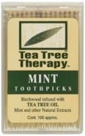 tea tree therapy tea tree toothpicks - 100 picks per pack (12 packs) logo