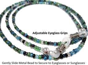 img 1 attached to 👓 Women's Eyeglass Chain - Peacock Seed Bead Strap - Neck Glasses Holder - Sunglasses Lanyard with Beaded Detail