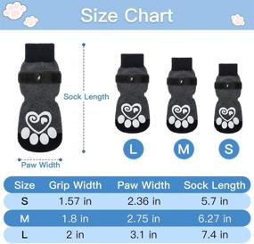 img 2 attached to 🧦 KOOLTAIL Double Side Anti-Slip Dog Socks: Non-Slip Paw Protector for Dogs - 2 Pairs