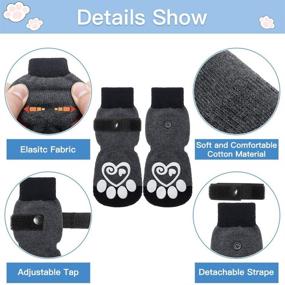 img 1 attached to 🧦 KOOLTAIL Double Side Anti-Slip Dog Socks: Non-Slip Paw Protector for Dogs - 2 Pairs