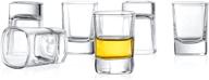 🥃 joyjolt heavy base shot glass set, 6-pack of 2-ounce shot glasses logo