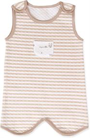 img 3 attached to 👶 Certified Organic Cotton Gomgomi Stripe Baby Sleeping Vest - Soft Quilted Jacquard Wearable Blanket by OrganicBoom