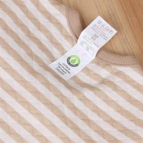 img 2 attached to 👶 Certified Organic Cotton Gomgomi Stripe Baby Sleeping Vest - Soft Quilted Jacquard Wearable Blanket by OrganicBoom