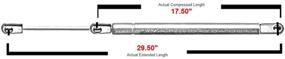 img 1 attached to 🔧 Set of 2 Tonneau Cover Lift Supports | Extended Length: 29.50" | Compressed Length: 17.50" | Force: 85 lbs | 1/2" Ball Socket Metal Ends | 4568 PM2048 716821