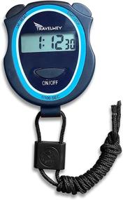 img 4 attached to ⏱️ Simple Digital Stopwatch - Basic Operation, Silent, Clear Display, ON/Off, Child Friendly - AAA Batteries (Included) - Black