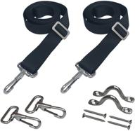 🚤 premium stainless steel boat awning straps with adjustable length - secure snap hooks and eye straps included логотип