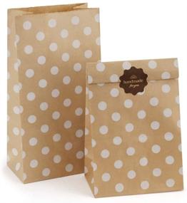 img 4 attached to 👜 BagDream 4lb Kraft Paper Lunch Bags, 5x2.95x9.45 Inches, 100 Count, Snack Bags, Bread Bags, Craft Bags, 100% Recycled, Brown Paper Lunch Bags with White Dot - Ideal for SEO