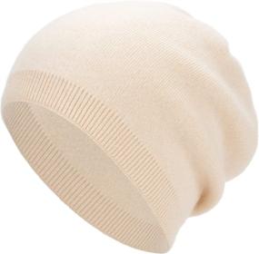 img 4 attached to 🧣 Warm Winter Cashmere Beanie for Women and Men - Easter Barthe Unisex Double Layer Knit Skull Cap, Cashmere Ski Hat