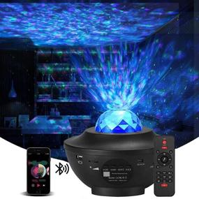 img 4 attached to 🌟 Apoesar Star Projector: Bluetooth Speaker, Sound Activated Night Light for Kids, Baby Bedroom, Party - Galaxy Projector