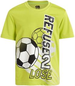 img 2 attached to 👕 4-Piece Performance Sports T-Shirt and Short Set for Boys