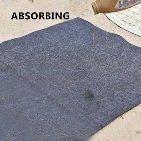 img 1 attached to 🚗 Waterproof Garage Floor Mat - Absorbent Fabric, Anti-slip Backing, Washable - Ideal for Garage, Shop Parking, and More (21ft x 7.6ft)