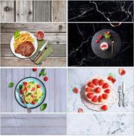 📸 iprotech (2-pack) 34.3x22.5 photography background paper: dual-sided marble/wood texture pattern flat lay photo tabletop backdrop boards for food, jewelry, cosmetics, makeup, small parts props logo