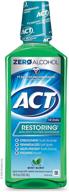 🌿 act restoring zero alcohol fluoride mouthwash - 18 fl. oz. | strengthens tooth enamel and provides minty fresh burst logo