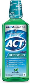 img 4 attached to 🌿 ACT Restoring Zero Alcohol Fluoride Mouthwash - 18 fl. oz. | Strengthens Tooth Enamel and Provides Minty Fresh Burst