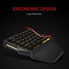 img 2 attached to 🎮 RedThunder RGB Gaming Keyboard and Mouse Combo - Mini 35-Key Gaming Keypad, 6400 DPI Mouse, Portable Game Controller for PC Gamer