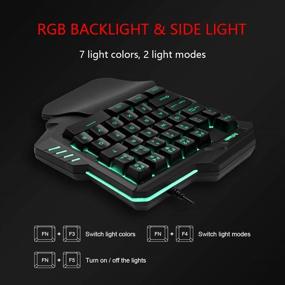 img 3 attached to 🎮 RedThunder RGB Gaming Keyboard and Mouse Combo - Mini 35-Key Gaming Keypad, 6400 DPI Mouse, Portable Game Controller for PC Gamer