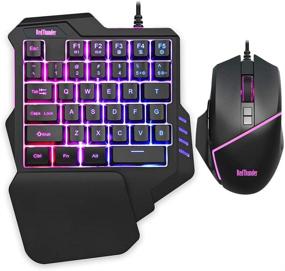 img 4 attached to 🎮 RedThunder RGB Gaming Keyboard and Mouse Combo - Mini 35-Key Gaming Keypad, 6400 DPI Mouse, Portable Game Controller for PC Gamer