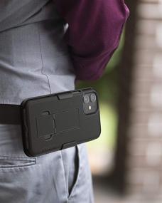 img 1 attached to 📱 Premium iPhone 12 Belt Clip Case - Encased DuraClip Series with Holster, Slim Fit Cover in Black