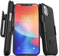 📱 premium iphone 12 belt clip case - encased duraclip series with holster, slim fit cover in black logo