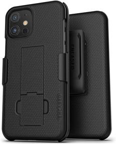 img 3 attached to 📱 Premium iPhone 12 Belt Clip Case - Encased DuraClip Series with Holster, Slim Fit Cover in Black