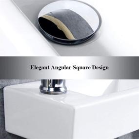 img 2 attached to 🚽 Gimify Small Bathroom Corner Wall Mount Sink Ceramic White - Right Hand, Sink Only