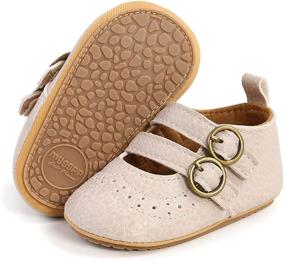 img 4 attached to 👶 LAFEGEN Baby Girl Shoes - Non Slip Soft Sole PU Leather Mary Jane Flats for Infant Toddler - First Walker Crib Dress Oxford Shoes, 3-18 Months