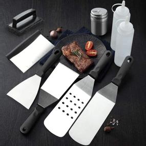 img 1 attached to 25 Pcs Aprons Exclusive Griddle Tools Set - Mtanlo Griddle Accessories Kit for Blackstone and Camp Chef, Commercial Grade Flat Top Grill Cooking Kit Perfect for Outdoor BBQ