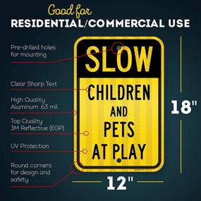 img 3 attached to Slow Children Pets Play Sign