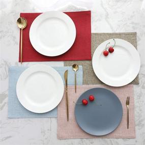 img 3 attached to 🍷 Stylish and Spill-resistant HOME BRILLIANT Placemats in Burgundy