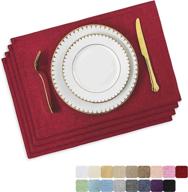 🍷 stylish and spill-resistant home brilliant placemats in burgundy logo