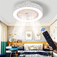 🌀 lciwz 20 inch ceiling fan with lights - remote control, dimmable, adjustable 3 colors, 3 files - led ceiling lighting fixture for indoor use - low profile flush mount design with timer logo