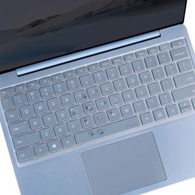 img 1 attached to VFENG Premium Ultra Thin Clear Keyboard Cover For Microsoft Surface Laptop GO 12