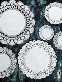 img 3 attached to 🎀 Assorted White Round Doilies: Adds Elegance and Style to Any Surface