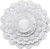 🎀 assorted white round doilies: adds elegance and style to any surface логотип