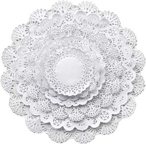 img 4 attached to 🎀 Assorted White Round Doilies: Adds Elegance and Style to Any Surface