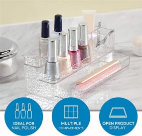 img 3 attached to 💄 Efficient InterDesign Rain Cosmetic Organizer for Clear Vanity Cabinet: Organize Makeup, Beauty Products, and Nail Polish